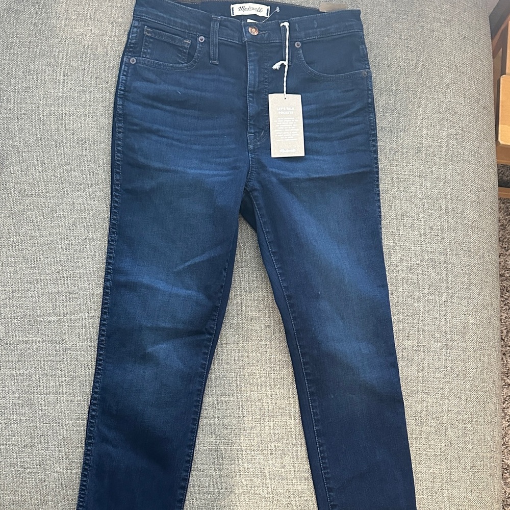 Madewell High-Rise Skinny Jeans - Dark Blue - Picture 3 of 6